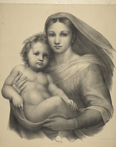Master: Set of five lithographs of details from 'The Sistine Madonna'
Item: The Virgin and Child [detail from 'The Sistine Madonna']