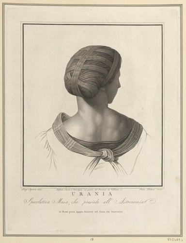 Master: Set of twenty-two prints reproducing heads from the 'Parnassus'
Item: Head of a muse [from the 'Parnassus']