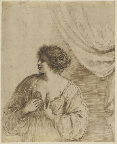 Cleopatra holding an asp to her breast Cleopatra holding an asp to her breast