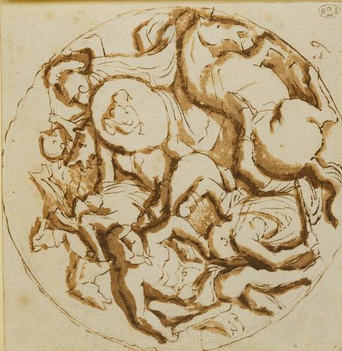Hercules and Theseus fighting the Amazons