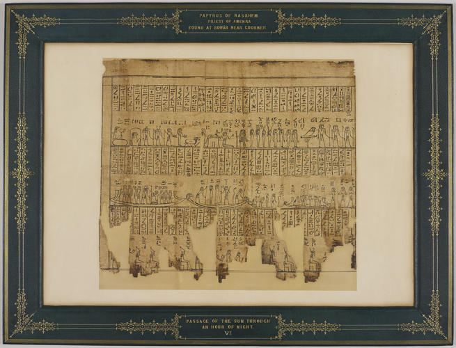 Section of the papyrus belonging to Nesmin, with the third hour of the Amduat