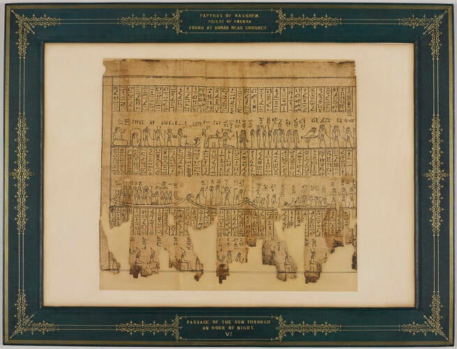 Section of the papyrus belonging to Nesmin, with the third hour of the Amduat