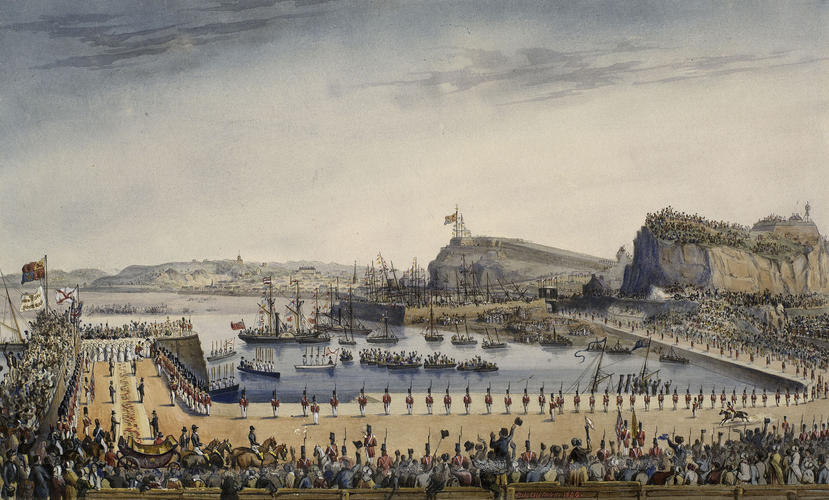 The Queen and Prince Albert landing at St Helier, Jersey, 3 September 1846