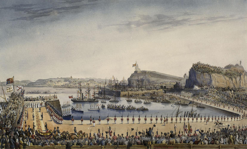 The Queen and Prince Albert landing at St Helier, Jersey, 3 September 1846 The Queen and Prince Albert landing at St Helier, Jersey, 3 September 1846