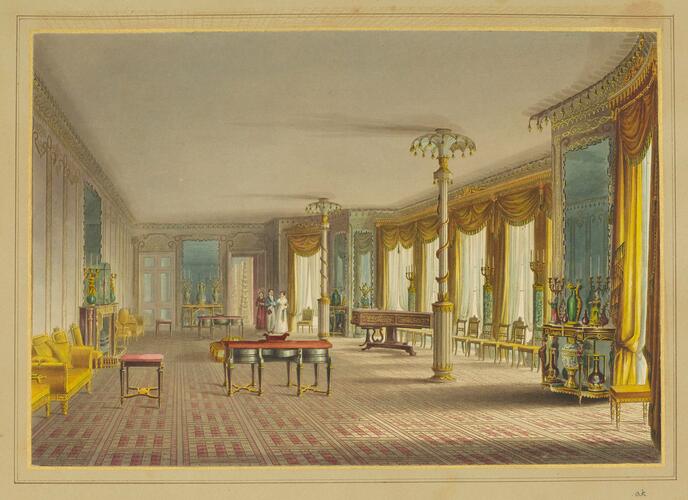 Master: Illustrations of Her Majesty's Palace at Brighton; formerly the Pavilion: executed by the Command of King George the Fourth, under the Superintendence of John Nash, Esq. , architect : to which is prefixed, A History of the Palace, by Edward Wedlake Brayley, Esq. , F. S. A.
Item: Pavilion: Music Gallery