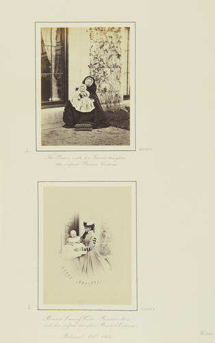 Queen Victoria and her grand-daughter, Princess Victoria of Hesse, Balmoral 1863 [in Portraits of Royal Children Vol. 7 1863-1864]