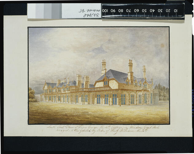 South East View of King George the 4th cottage in Windsor Great Park