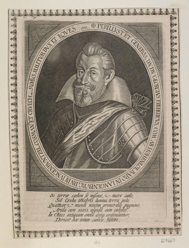 PERILLVST ET GENERPS DN DN GEORGIVS FRIDERICVS COM AB HOHENLOE PERILLVST ET GENERPS DN DN GEORGIVS FRIDERICVS COM AB HOHENLOE