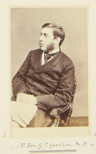 Rt Hon. G. J. Goschen, M. P. , 1868 [Photographic Portraits Vol. 4/62 1861-1876]