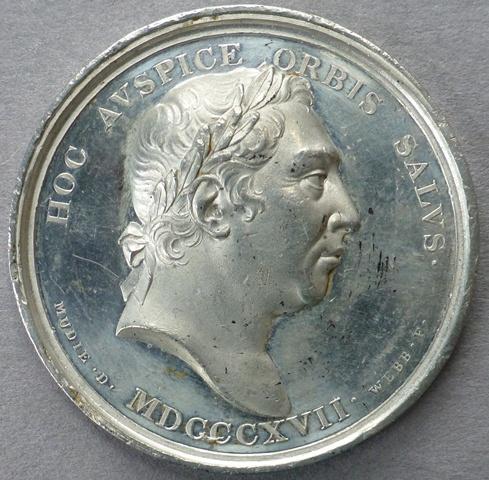 Great Britain. Medal commemorating the death of King George III, 1820 Great Britain. Medal commemorating the death of King George III, 1820