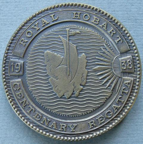 Australia. Medal commemorating the Royal Hobart Centenary Regatta