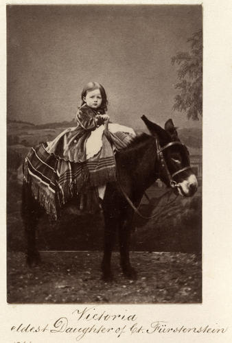 Photograph of Victoria, eldest daughter of Count Furstenstein (Chamberlain to the Crown Princess of Prussia) Photograph of Victoria, eldest daughter of Count Furstenstein (Chamberlain to the Crown Princess of Prussia)