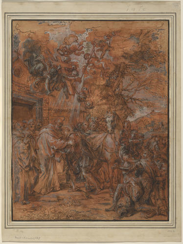 St Bernard received into Citeaux by St Stephen St Bernard received into Citeaux by St Stephen