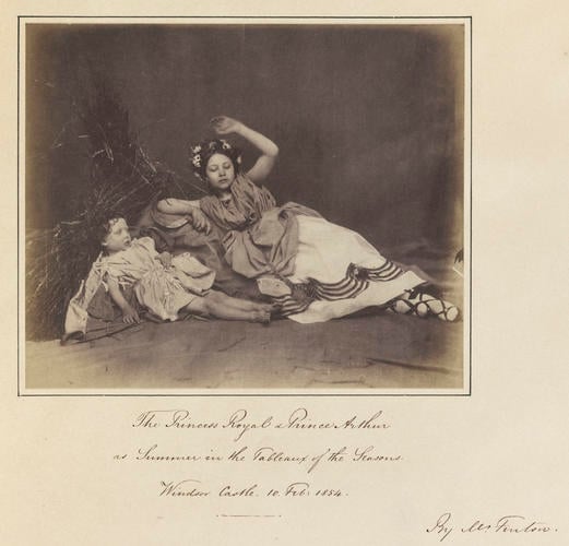 Victoria, the Princess Royal and Prince Arthur as 'Summer'