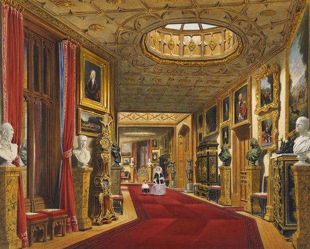 Master: Views of the Interior and Exterior of Windsor Castle
Item: Angle of the Corridor