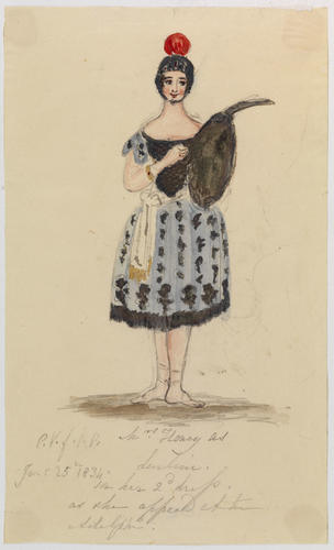 Master: PRINCESS VICTORIA SKETCHES 1
Item: Mrs. Honey as Lurline in her 2d dress as she appeared at the Adelphi