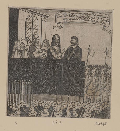 A lively Representation of the manner how his late Majesty was beheaded uppon the Scaffold Ian: 30: 1648 A lively Representation of the manner how his late Majesty was beheaded uppon the Scaffold Ian: 30: 1648