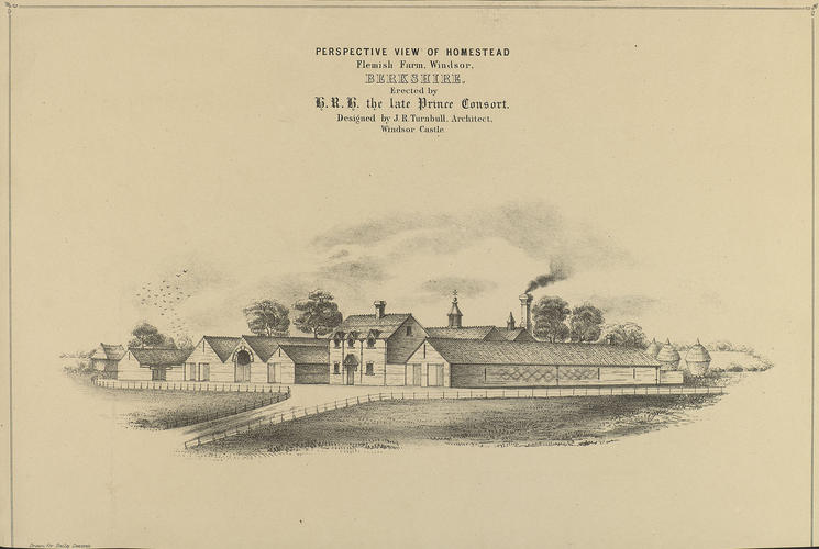 Perspective View of Homestead Flemish Farm, Windsor, Berkshire Perspective View of Homestead Flemish Farm, Windsor, Berkshire