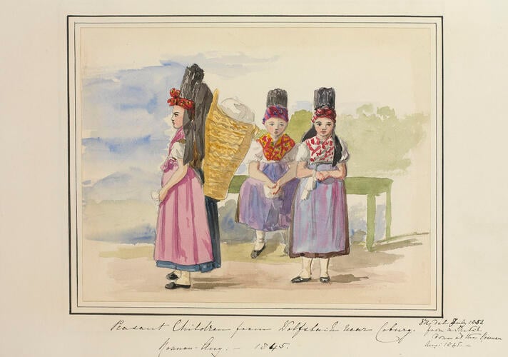 Master: Queen Victoria and Prince Albert's Album Vol. I.
Item: Peasant Children from Wolfsbach near Coburg