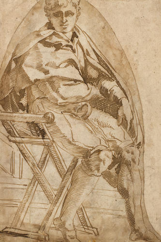 A seated youth A seated youth
