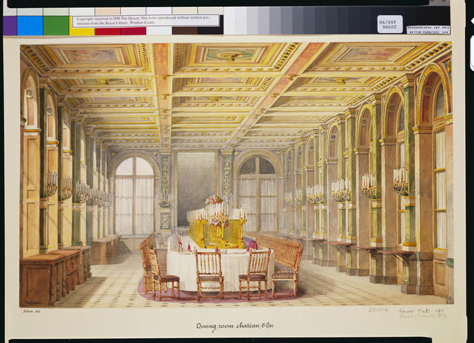 Royal visit to Louis-Philippe: the dining-room at Eu