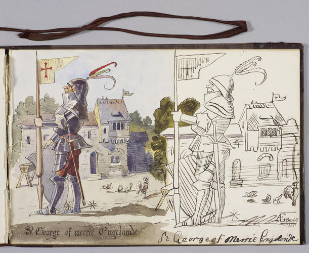 Master: Albert Edward's Teaching Sketch Book (later Edward VII). 1854-55
Item: St. George of Merrie Englande Master: Albert Edward's Teaching Sketch Book (later Edward VII). 1854-55
Item: St. George of Merrie Englande