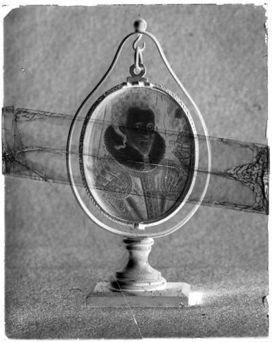 Glass plate negative of a miniature