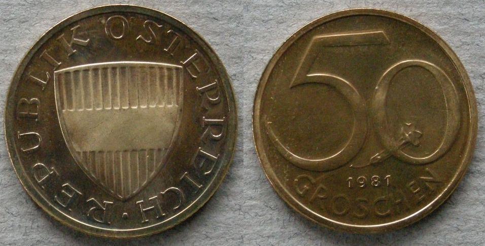 Austria. Proof 50 groschen Austria. Proof 50 groschen