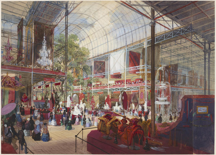 The Great Exhibition: The Transept from the Northern Indian Court