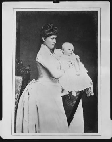 Irene, Princess Henry of Prussia, and her son, Prince Waldemar, 1889 [in Portraits of Royal Children Vol. 37 1888-1889]