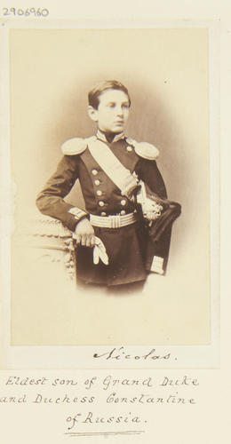 Grand Duke Nicolas, eldest son of Grand Duke and Duchess Constantine of Russia [Photographic Portraits Vol. 4/62 1861-1876]