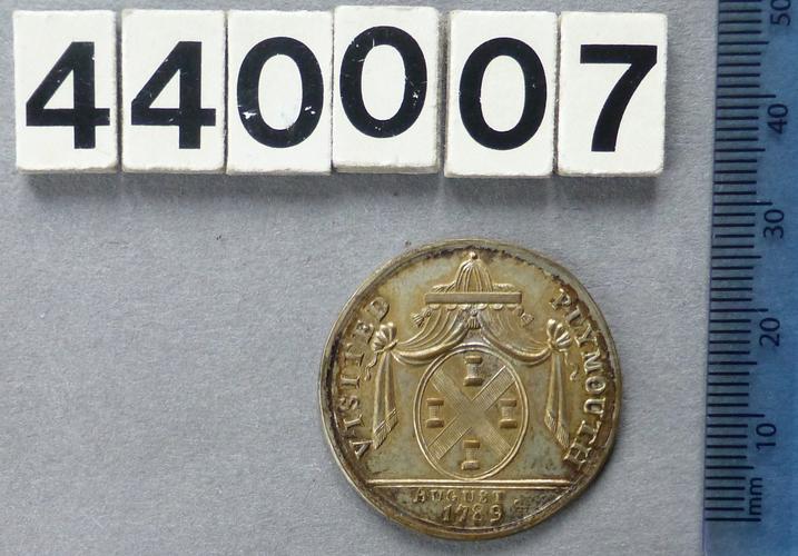 Great Britain. Medal commemorating the visit of King George III to Plymouth, 1789 Great Britain. Medal commemorating the visit of King George III to Plymouth, 1789
