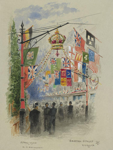 The Queen's Visit to Dublin, April 1900: Decorations in Grafton Street The Queen's Visit to Dublin, April 1900: Decorations in Grafton Street