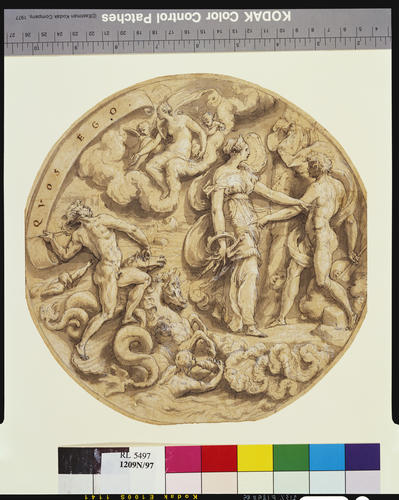 Juno visiting Aeolus and Neptune calming the tempest Juno visiting Aeolus and Neptune calming the tempest