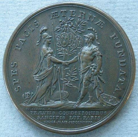 France. Medal commemorating the Peace of Paris, 1727