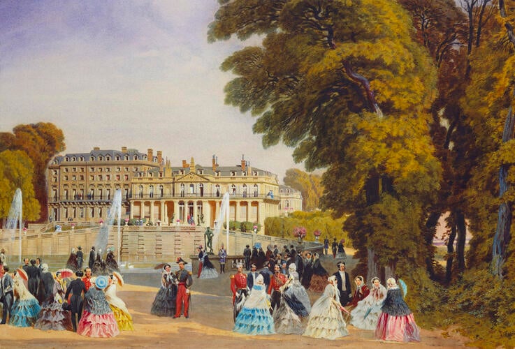 The château of Saint-Cloud from the Horseshoe Garden