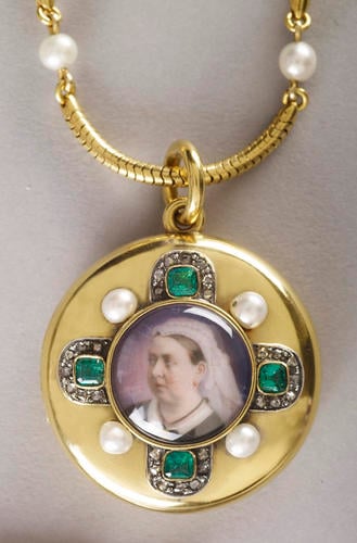 Locket with a miniature of Queen Victoria (1819-1901)