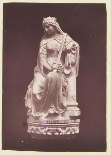 Justice. A figure in the Niche of Albert, Prince Consort's Cenotaph, Albert Memorial Chapel, Windsor