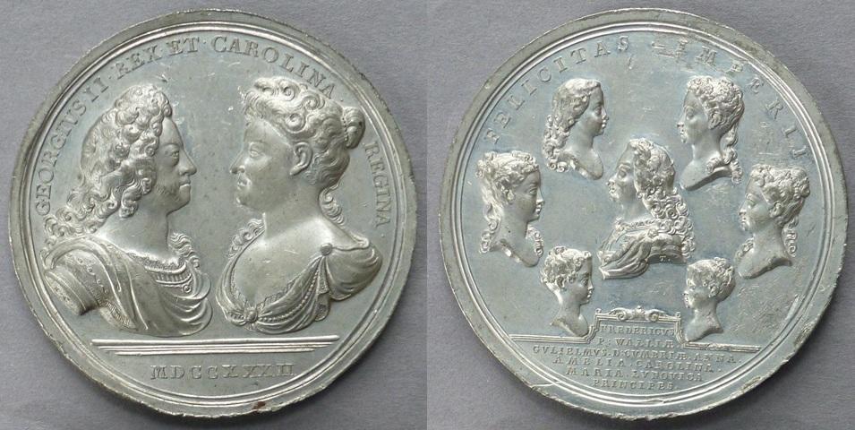 George II. Medal commemorating the Royal Family, 1732