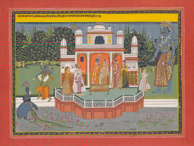 Master: Gita Govinda गीत गोविन्द (Song of the Cowherd)
Item: Gita Govinda गीत गोविन्द (Song of the Cowherd): song two verse five Master: Gita Govinda गीत गोविन्द (Song of the Cowherd)
Item: Gita Govinda गीत गोविन्द (Song of the Cowherd): song two verse five