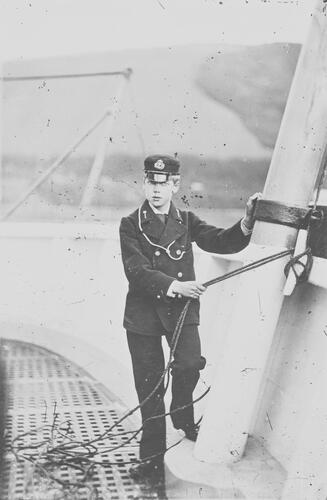 Photograph of Prince George of Wales (1865-1936), later King George V, 1879