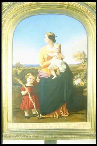 Queen Victoria (1819-1901) with Prince Alfred (1844-1900) and Princess Helena (1846-1923) when children