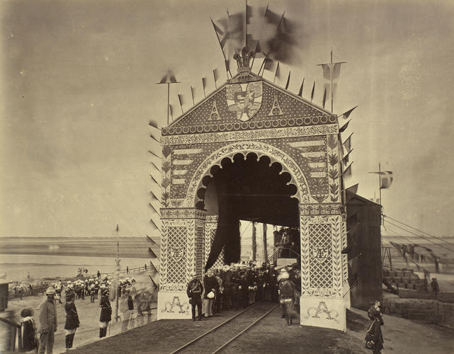 Opening of the Wuzeerabad Railway Bridge. The Alexandra Bridge: Prince of Wales Tour of India 1875-6 (vol. 4) Opening of the Wuzeerabad Railway Bridge. The Alexandra Bridge: Prince of Wales Tour of India 1875-6 (vol. 4)