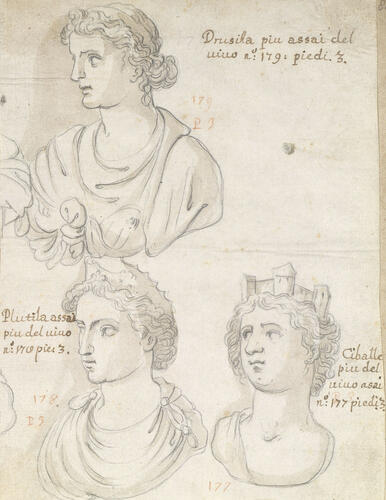 Three antique female busts Three antique female busts