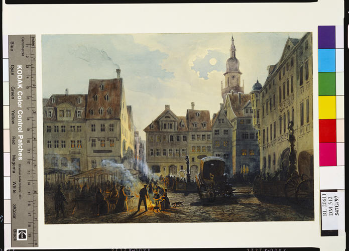 The market-place by night, Coburg