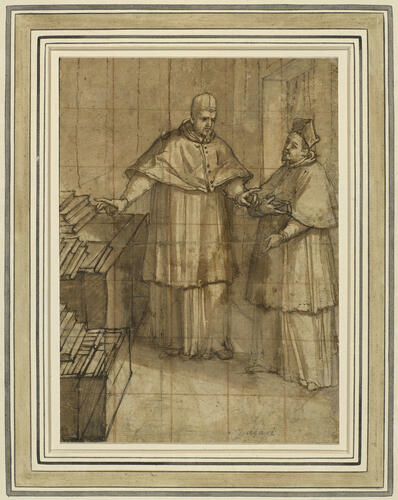 Pope Paul V conversing with a Cardinal (Scipione Borghese?) Pope Paul V conversing with a Cardinal (Scipione Borghese?)