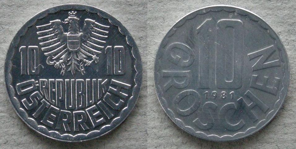 Austria. Proof 10 groschen Austria. Proof 10 groschen