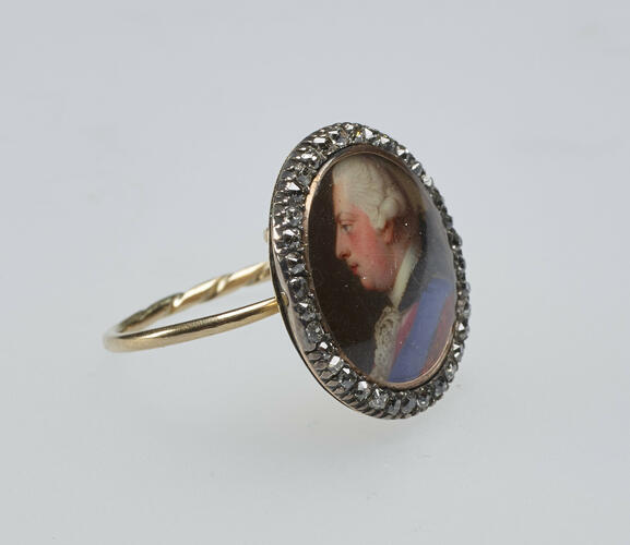 Ring with a minature of George III (1738-1820)