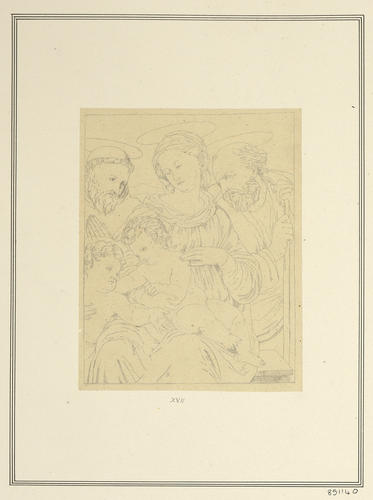 The Holy Family with the Infant Baptist and a male saint