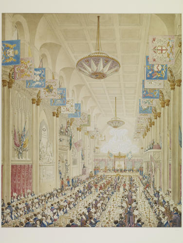 Queen Victoria attending the Lord Mayor's Banquet at the Guildhall, 9 November 1837